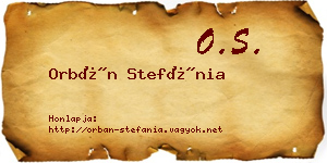 Orbán Stefánia névjegykártya