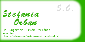 stefania orban business card
