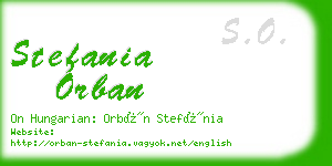 stefania orban business card